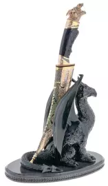 Нож с подставкой "Дракон" Златоуст